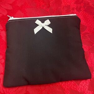 Black Pouch with White Bow